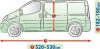 520-530 cm Mobile Garage autótakaró ponyva - L520 kisteherautó